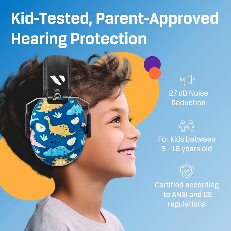 Vanderfields Hearing Protection Ear Muffs - Over 33 dB (2K Hz) Broad Noise Cancelling Sound Reduction Earmuffs for Kids 3-12 - Image 2